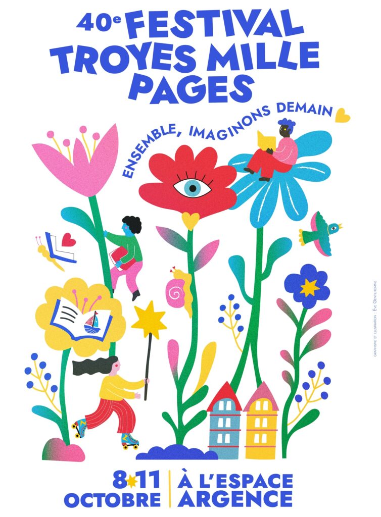 Affiche de la 40e édition du festival Troyes Mille Pages