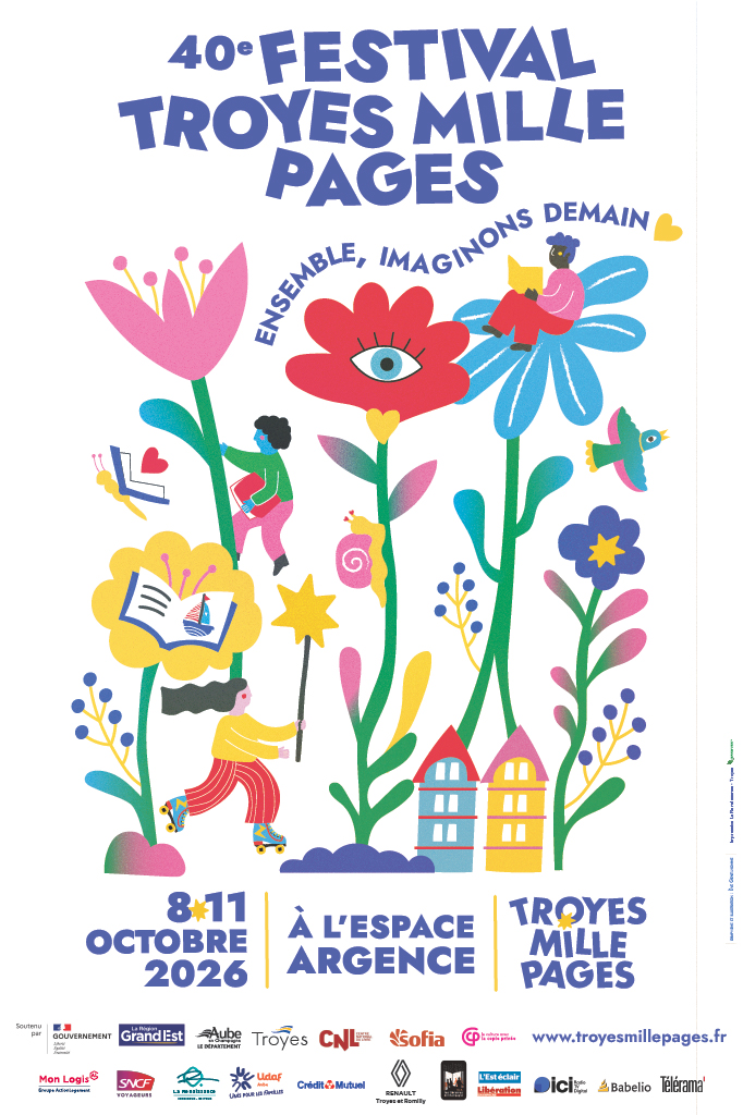 Affiche de la 40e édition du festival Troyes Mille Pages